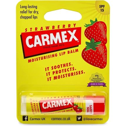 Carmex Strawberry Lip Balm Stick 10G