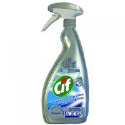 Cif Professional Stainless Steel And Glass Cleaner, 750 Ml