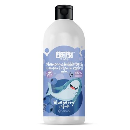 Barwa Bebi Kids Shampoo & Bubble Bath 2 In 1 Blueberry 500Ml