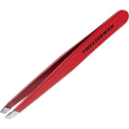 Tweezerman Stainless Steel Slant Tweezer Signature Red
