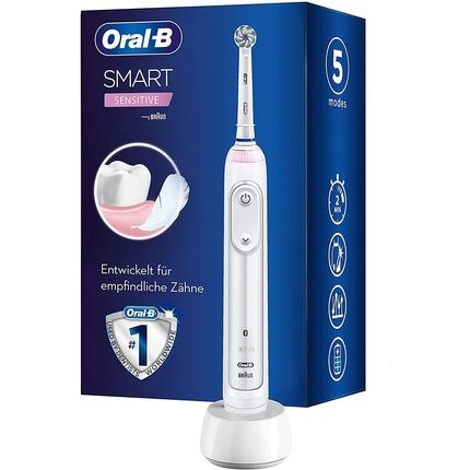 Oral-B Smart Sensitive Electric Toothbrush With 5 Cleaning Modes Including Sensitive And Bluetooth App, Visual Pressure Sensor, Designed By Braun - Single