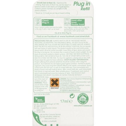 Air Wick Plug In Refill Air Freshener Smooth Satin And Moon Lily 17Ml
