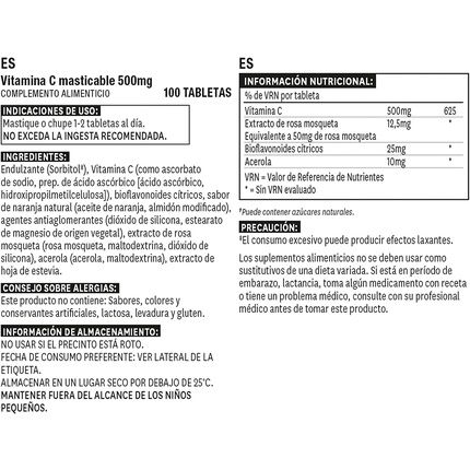Faith In Nature Natures Aid Vitamin C 500Mg Chewable Tablets 50 Count - Image 3