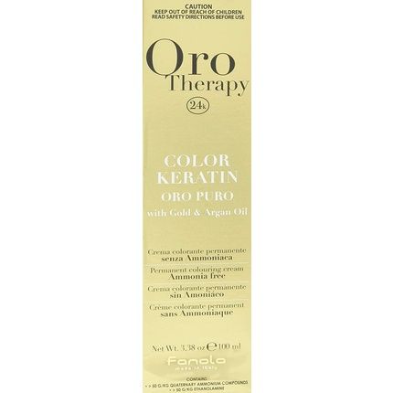 Fanola Oro Therapy Color Keratin Puro Permanent Hair Color Cream 100Ml 10.1 Blonde Platinum Ash