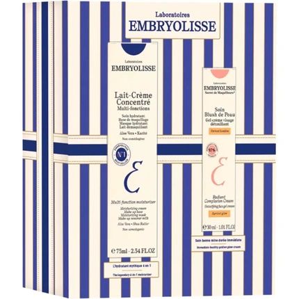 Embryolisse Laboratoires Laitcreme Concentrate 75 مل مجموعة المشمش للعناية بالبشرة 30 مل