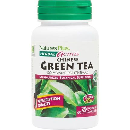 Naturesplus Herbal Actives Chinese Green Tea 60 Vegan Capsules 400Mg
