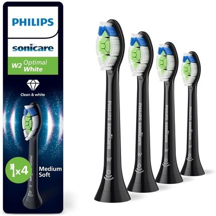 Philips Sonicare W2 Optimal White Genuine Replacement Toothbrush Heads Black