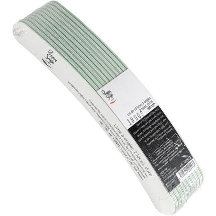 Peggy Sage Nail File 2 Sides Hard Banana White 100/180 Lot Of 10 122513