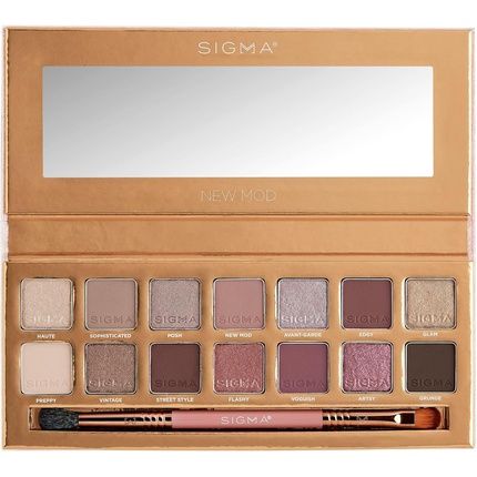 Sigma Beauty New Mod Eyeshadow Palette Neutral Mauve Eyeshadow Shades Warm Eyeshadow Shades In Matte Shimmer And Metallic Finishes Highly Pigmented Vegan Eye Makeup Palette Clean Beauty