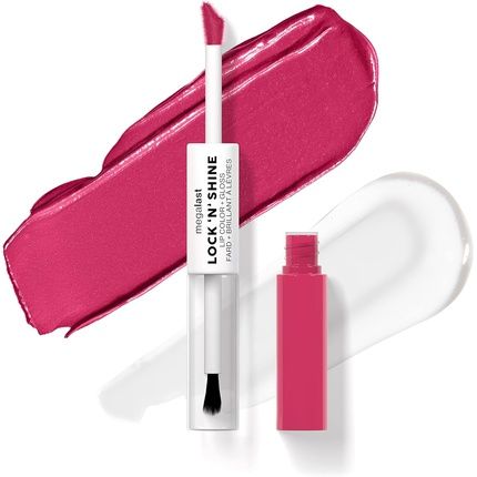 Wet 'N' Wild Megalast Lock N' Shine Dual-Ended Lip Color And Clear Gloss With Vitamin E And Jojoba Oil Enriched Formula Irresistible Shade