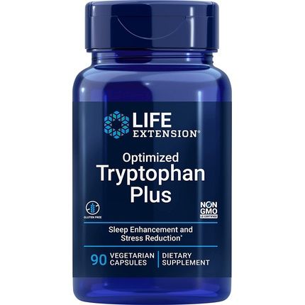Life Extension Optimized Tryptophan Plus 1000Mg Promotes Healthy Sleep And Stress Response 90 Vegetarian Capsules