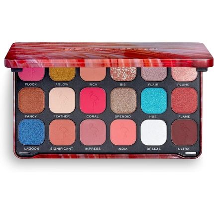Makeup Revolution Forever Flawless Eyeshadow Palette Flamboyance Flamingo 18 Shades 19.8G