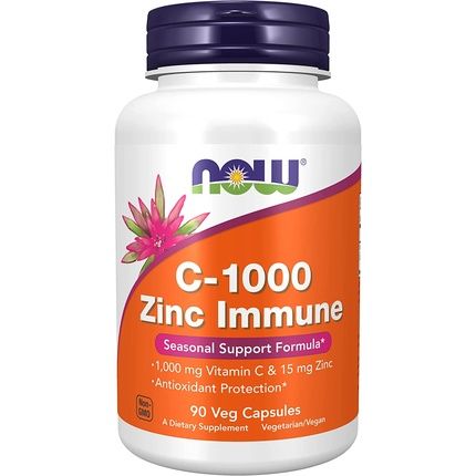 Now Supplements C-1000 & Zinc Immune Seasonal Support Formula 90 Count