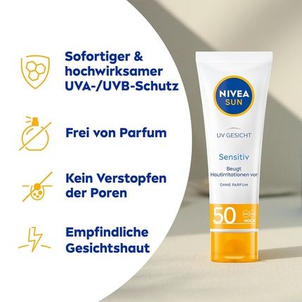 Nivea Sun Uv Face Sensitive Sunscreen Spf 50