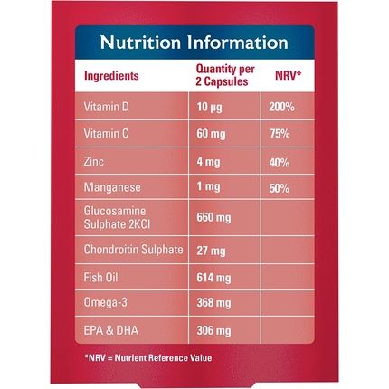 Seven Seas Jointcare Max Supplements With Omega-3, Vitamin D & C, Zinc, Collagen, And Glucosamine 60 Capsules - Image 3