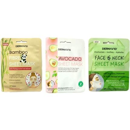 Derma V10 Face & Neck Mask Aloe Vera