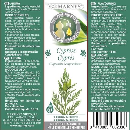 Marnys Cypress Essential Oil 100% Pure 15Ml