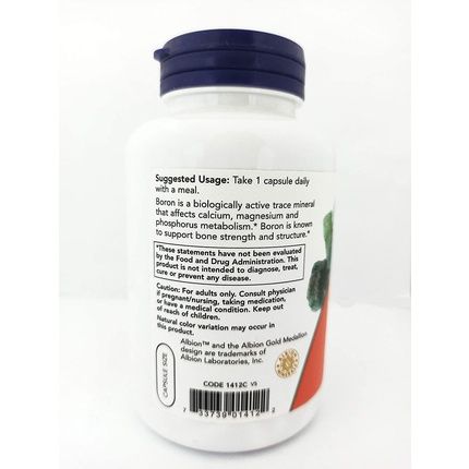 Now Foods Boron 3Mg 250 Capsules - Image 3