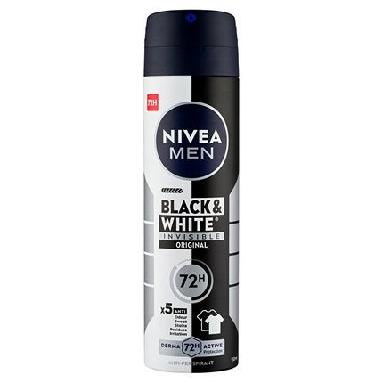 Nivea Invisible For Black & White Power Antiperspirant Spray For Men 150 Ml