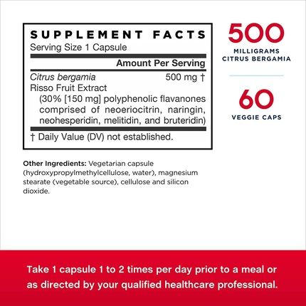 Jarrow Formulas Citrus Bergamot 500Mg 60 Vcaps
