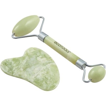 Ecotools Jade Roller And Gua Sha Facial Set 100% Jade Skincare Essential - Image 3