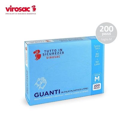 Virosac Disposable Gloves In Box Of 200 Tpe - Size M