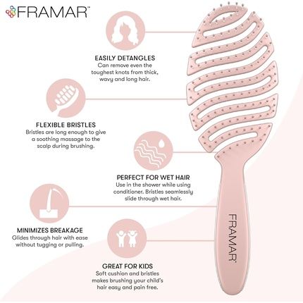 Framar Wet Hair Brush Detangler For Women
