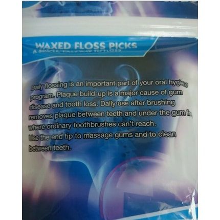 Medic Oral Waxed Floss Picks Fresh Mint Dental Flossers Tooth P Shaped - Image 3