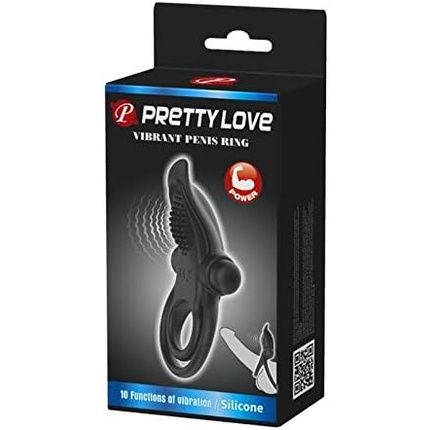 Prettylove Double Vibrating Ring Vibrant Penis Ring