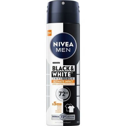 Nivea Men Invisible Black & White Ultimate Impact Antiperspirant Spray 150 Ml