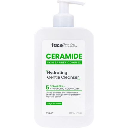 Face Facts Ceramide Hydrating Cleanser For Dry And Sensitive Skin 200Ml