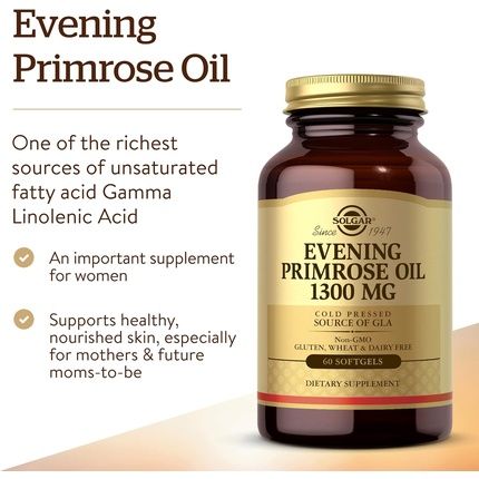 Solgar Evening Primrose Oil 1300mg 60 Softgels - Promotes Healthy Skin - Image 3