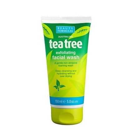 Beauty Formulas Tea Tree Exfoliating Facial Wash 150Ml