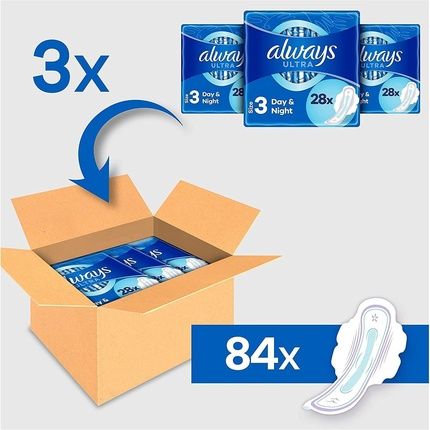 Always Ultra Thin Night Pads With Wings 28 Pads