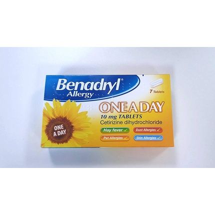 Benadryl One A Day Relief Cetrizine 14 Tablets