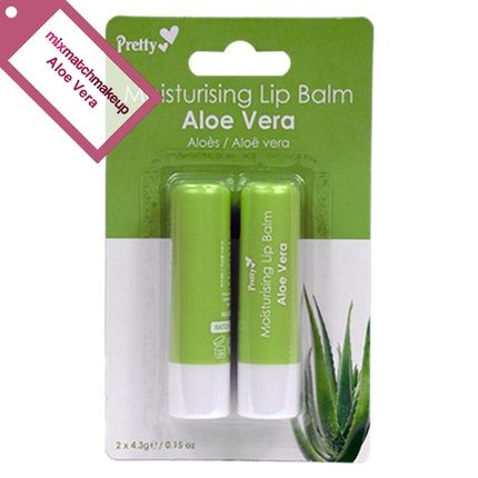 Pretty Lip Balm Salve Twin Pack Flavored Moisturizing Dry Chapped Lips