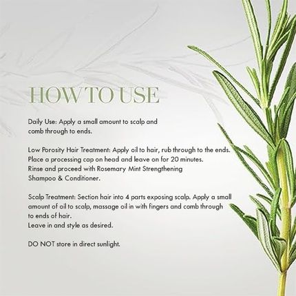 Mielle Rosemary Mint Scalp And Hair Strengthening Oil - Promotes Hair Growth - Image 3