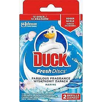 Duck Fragrance Refill Disc Gel Marine 2X36Ml - Pack Of 2