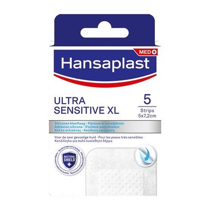 Hansaplast Ultra Sensitive Xl 5 Strips 5X7.2Cm - Pack Of 5