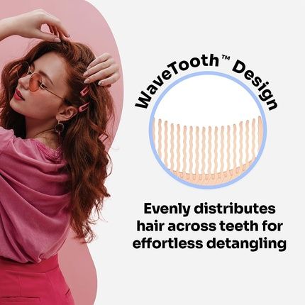Wetbrush Go Green Treatment Comb Wide Tooth Wave Tooth Design With Plant Based Coconut Oil - Image 3