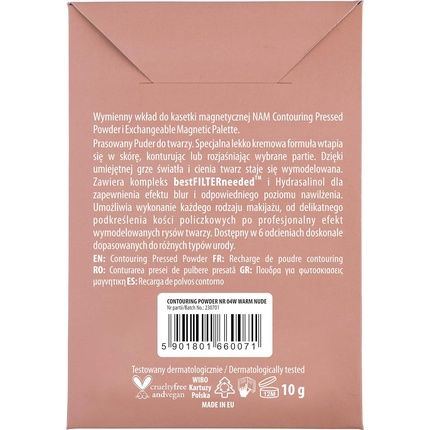 Nam Makeup Contouring Pressed Powder Insert In A Blister Nr 4 Warm Nude 10G