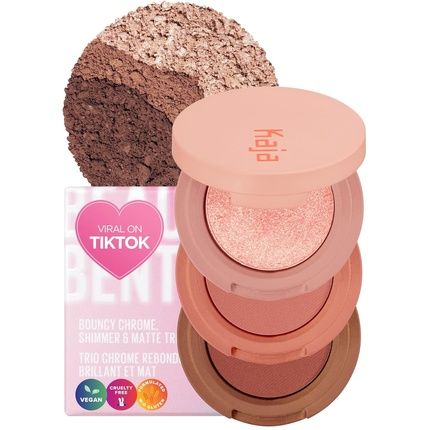 Kaja Beauty Bento Collection Bouncy Eyeshadow Trio 08 Chocolate Dahlia
