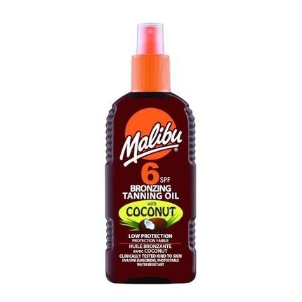 Malibu Bronzing Tanning Spray Oil With Coconut Spf6 200Ml