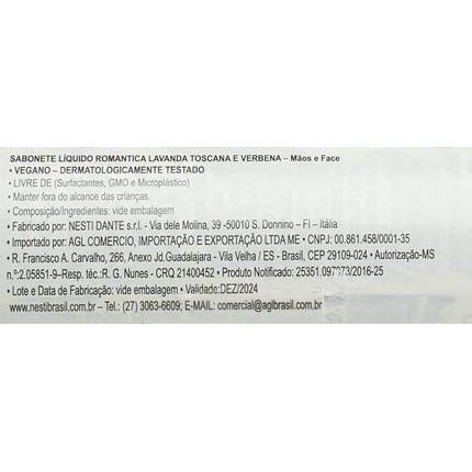 Nesti Dante Romantica Lavender & Verbena Bath & Shower Gel 300Ml - Image 3