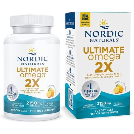 Nordic Naturals Ultimate Omega 2X Lemon Flavor 60 Softgels