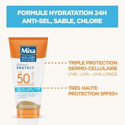 Mixa Solaire Sensitive Skin Very High Protection Sun Care Milk Spf 50