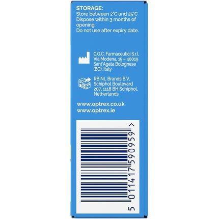 Optrex Double Action Soothing Eye Drops For Itchy Eyes - Lubricates And Soothes