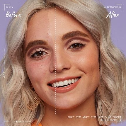 Nyx Professional Makeup Can'T Stop Won'T Stop Mattifying Powder Matte Finish Brightening Peach 13 - Image 3