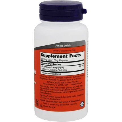 Now Foods L-Carnitine 500Mg 60 Vcaps - Qty 1