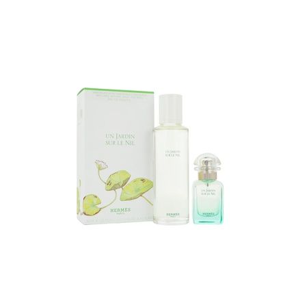 Hermes Un Jardin Sur Le Nil Unisex Eau De Toilette Refillable Spray 2 Pc Set